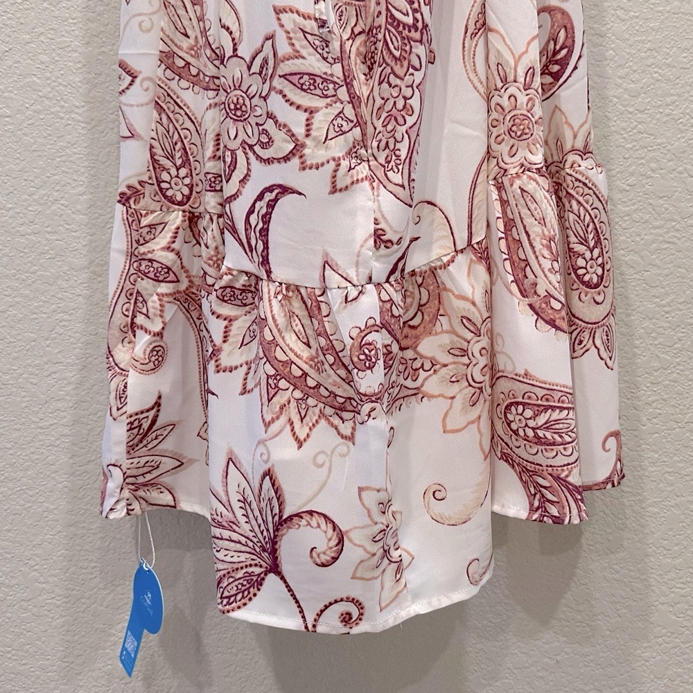New! Cupshe Boho Mini Dress Paisley Print Size Medium - Picture 12 of 16
